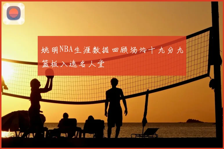 姚明NBA生涯数据回顾场均十九分九篮板入选名人堂