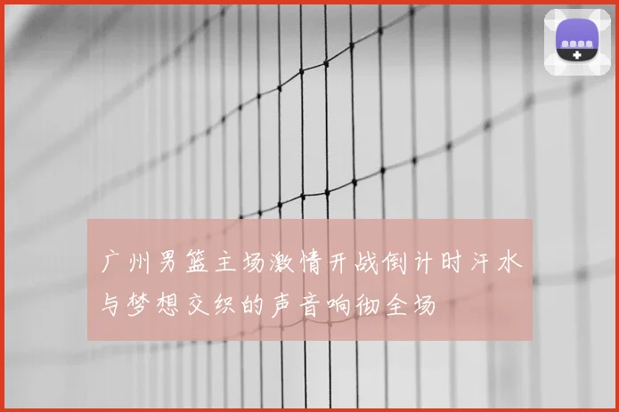 广州男篮主场激情开战倒计时汗水与梦想交织的声音响彻全场